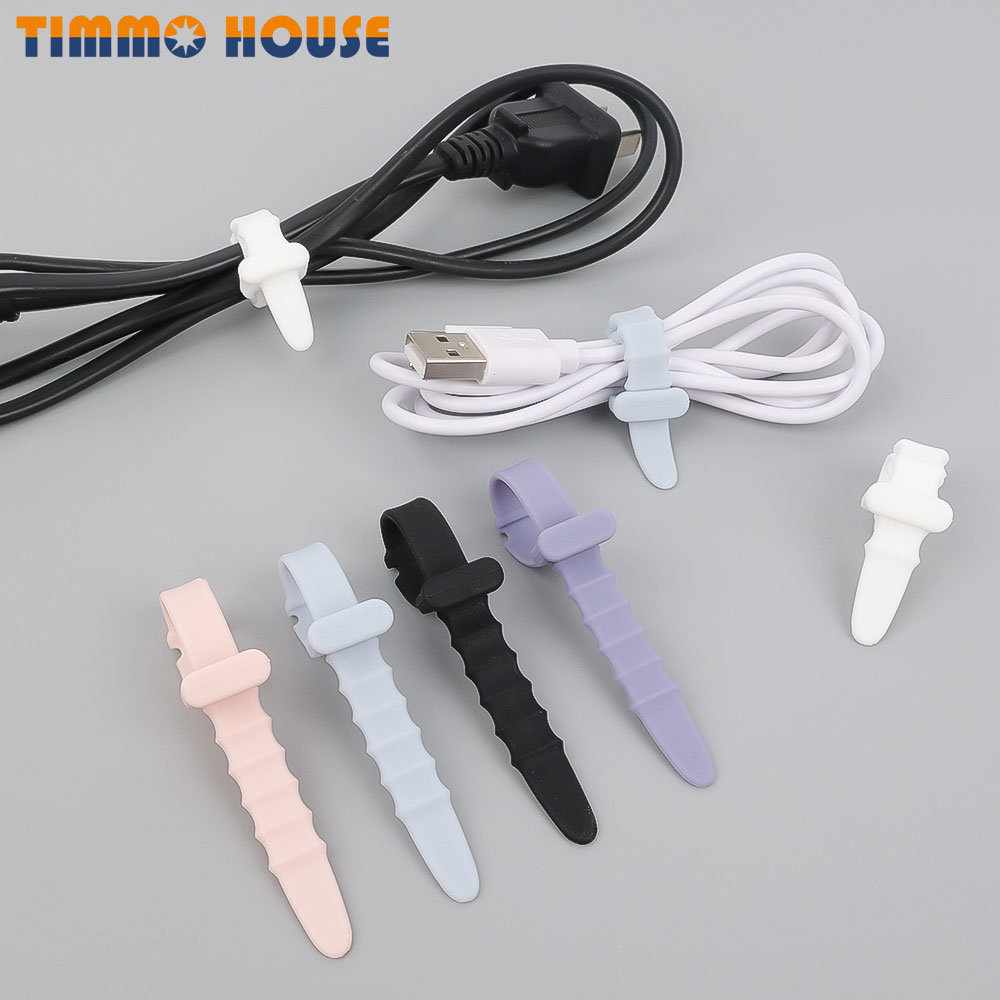 Yichuhaoxi 24Pcs Multi-Colored Silicone Cable Straps Cord Organizer Reusable Ties for Earphones Yichuhaoxi 24Pcs Multi-Colored Silicone Cable Straps Cord Organizer Reusable Ties for Earphones