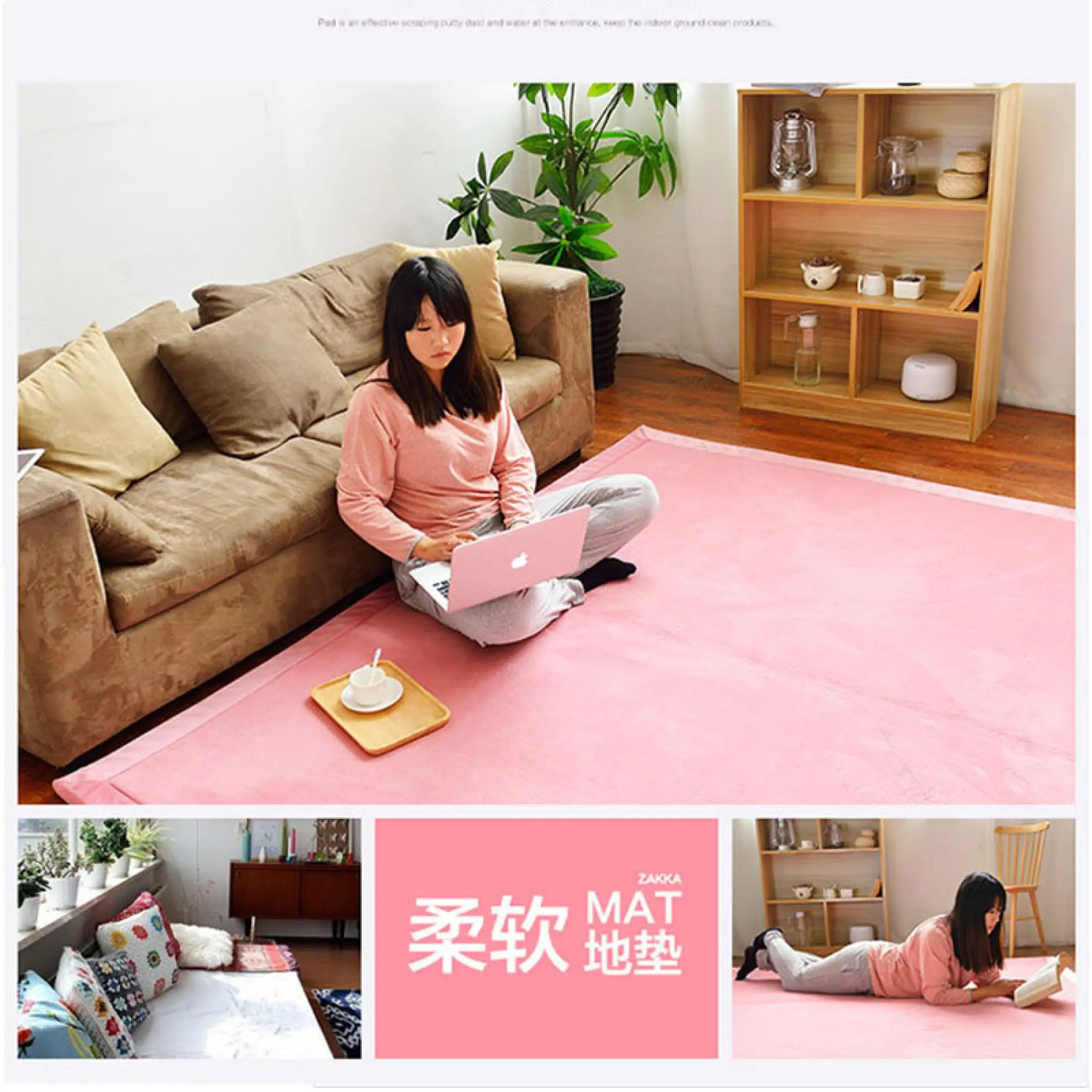 Coral Fleece Thickened Non Slip Carpet Living Room Floor Mat Bedroom Bedside Japan Tatami Mat Rug Lazada Singapore
