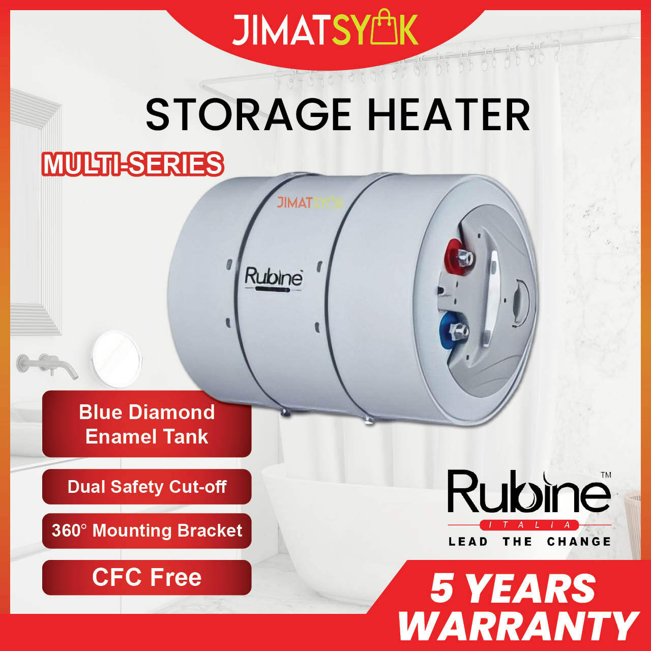 RUBINE Multi-Series RSH-M30L(30L) | RSH-M50L(50L) Electric Storage Water  Heater Bathroom Storage Tank | Lazada