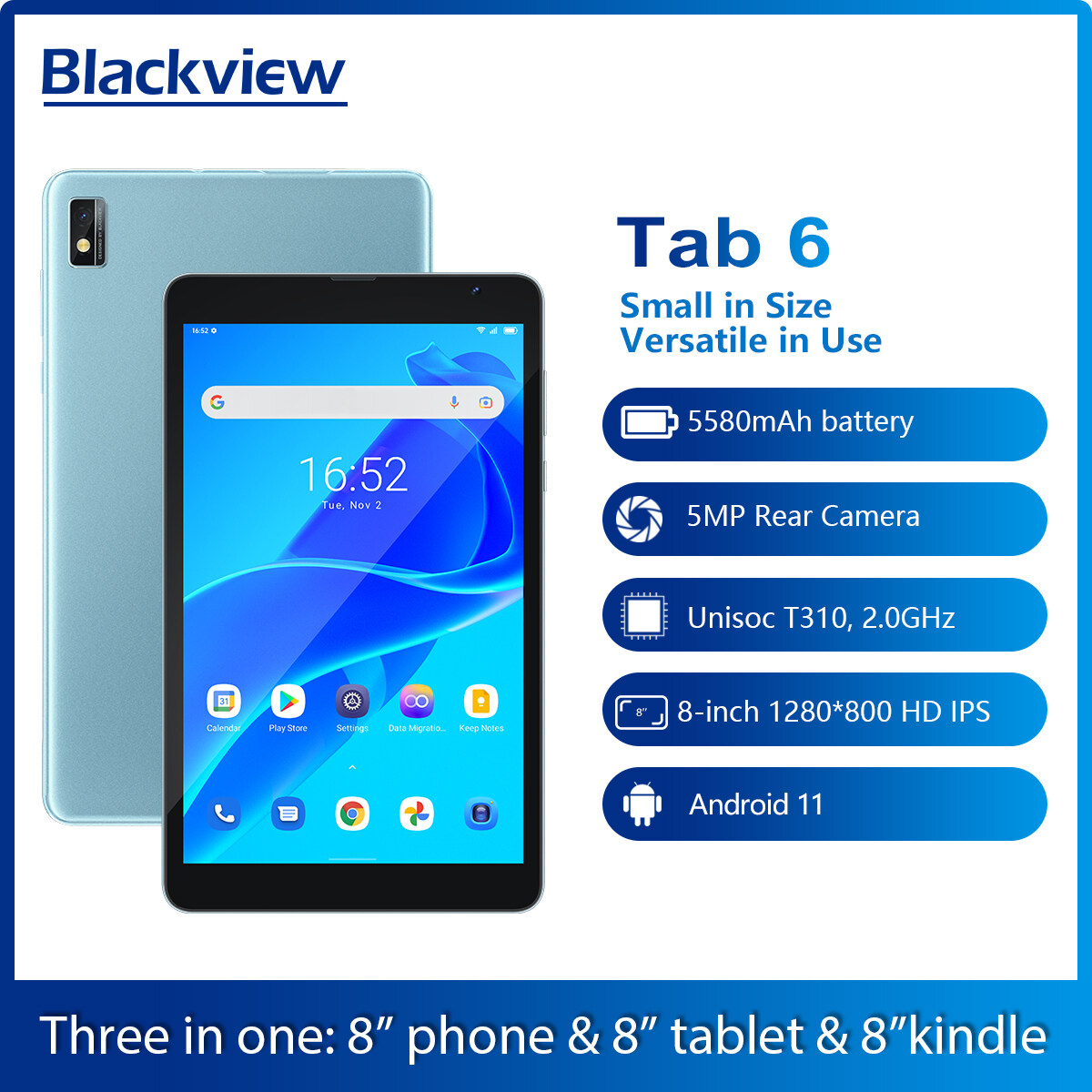 Blackview Tab 6 Máy Tính Bảng 3Gb 32Gb 8 Inch 1280 800 Máy Tính Bảng