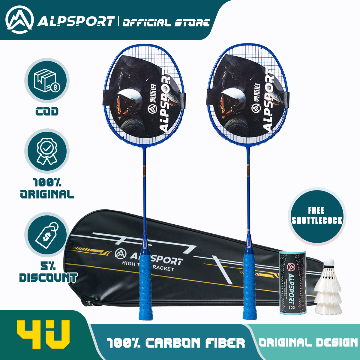 ALP ZJ2.0 Pro Vợt  4U 85G 100% Sợi Carbon + Hợp Kim Titan Vợt Cầu Lông Siêu Nhẹ Thiết Bị Thể Thao Vợ