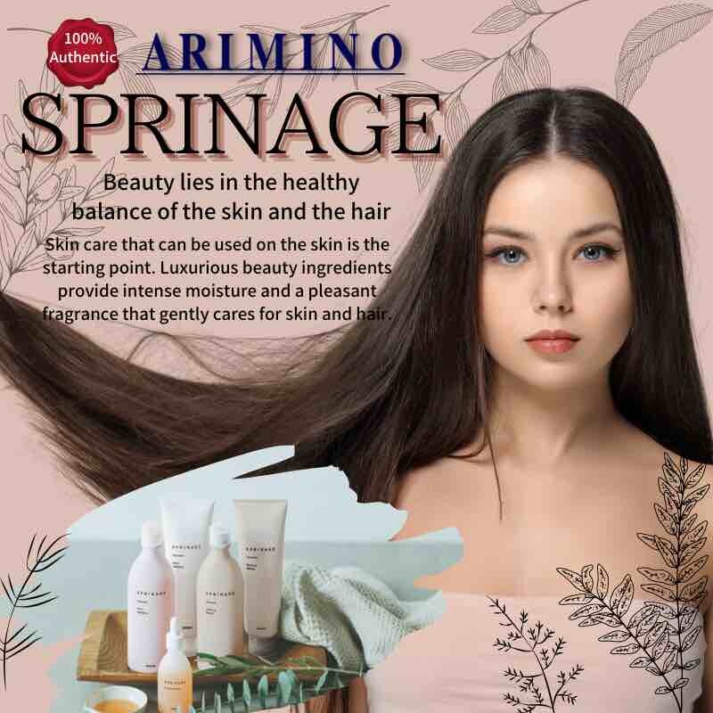 Gambar ARIMINO SPRINAGE Hair Shampoo Treatment Hair oil Soft Finishes natural care 100%Authentic Direct from Japan