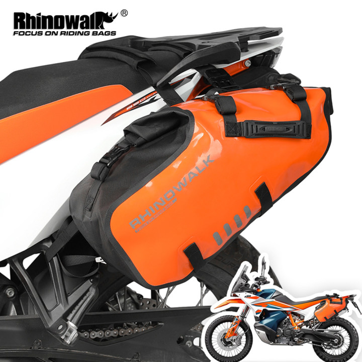 Rhinowalk Motorcycle Saddle Bag 100% Waterproof 2 Pcs Set Side Bags 18l/28l/48l Pannier Universal Fit Motor Without Side Rack Travel Luggage Storage Riding Bag Motorcycle Accessories Giá 4,155,170 Đồng*Miễn phí vận chuyển