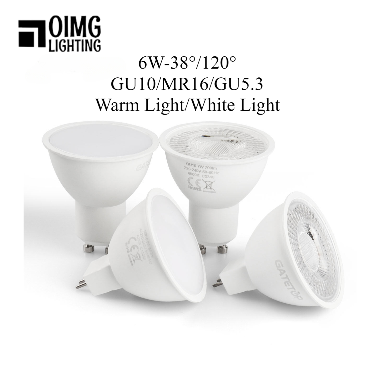 MR16 Bulb / GU10 LED Bulb 6W Spotlight Eyeball Track Light Cool Warm White LED Bulb 220V Mentol