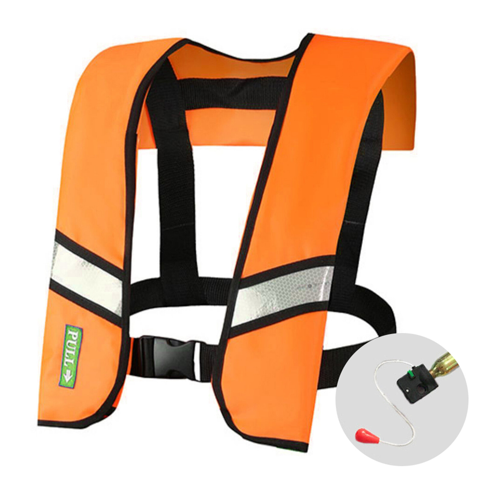 Portable Adult Inflatable Life Jacket Manual Inflation Life Vest Water Survival 