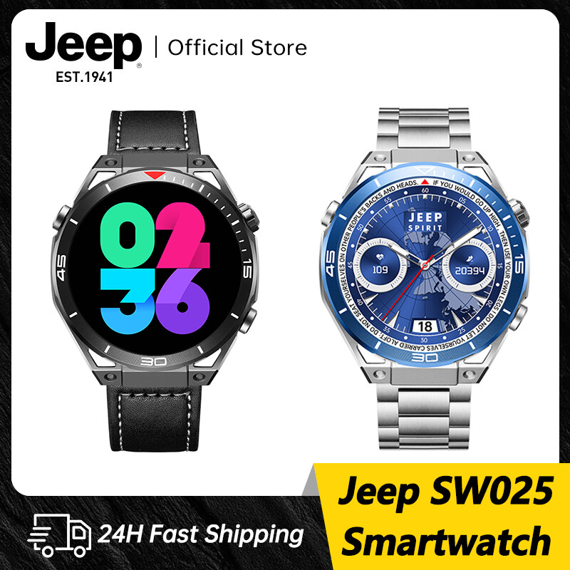 Jeep SW025 Smart Watch Original Waterproof Watch for Women Men Smart Watch Fitness Sports Running Pedometer Watch Couple watch Women's watch Calculators Bluetooth Music Compatible Smart Watch Android IOS Phone ราคา 1,450 บาท*ส่งฟรี