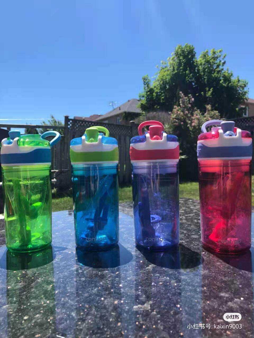 Gambar Bonded warehouse direct hair US Contigo Condick children s straw cup leak proof snack cup red purple 384ml