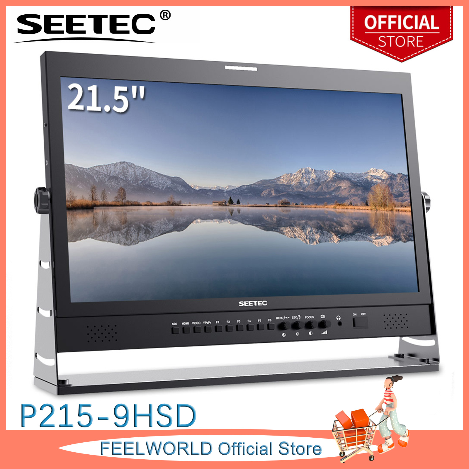 SEETEC P215-9HSD 21.5 Inch Carry on Broadcast Production Director Monitor with 3G-SDI HDMI Full HD 1920x1080 Aluminum Design ราคา 21,146 บาท*ส่งฟรี