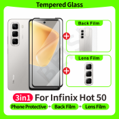 Infinix HOT 50 Tempered Glass Privacy Screen Protector Bundle