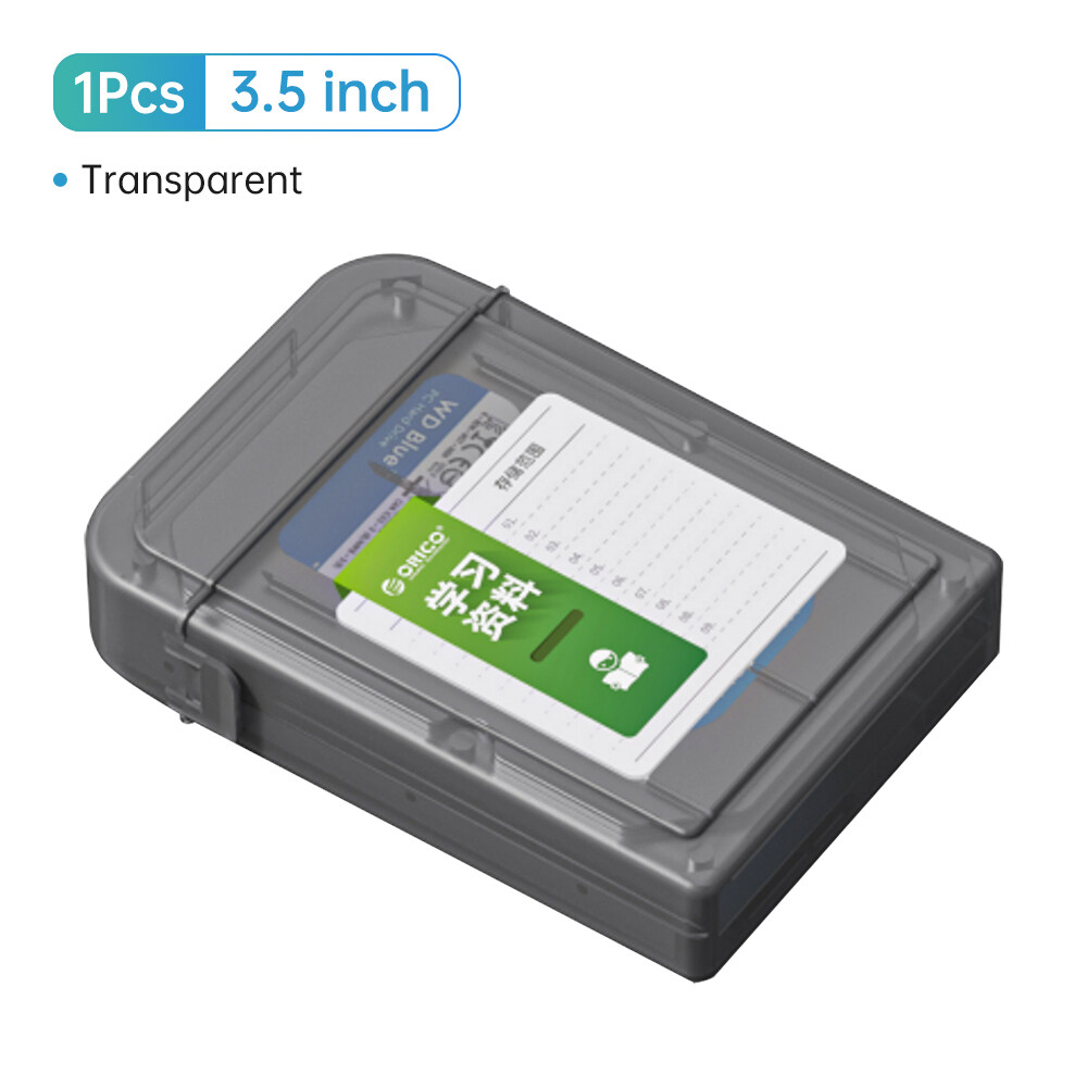 Hộp Bảo Vệ Ổ Cứng HDD 3.5 Inch Có Ghi Chú Dán Hộp Lưu Trữ Ổ Cứng ORICO 5 Chiếc Chất Liệu PP Chống Bụ