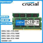 Crucial 8GB DDR3L Laptop RAM for Notebook Memory Upgrade