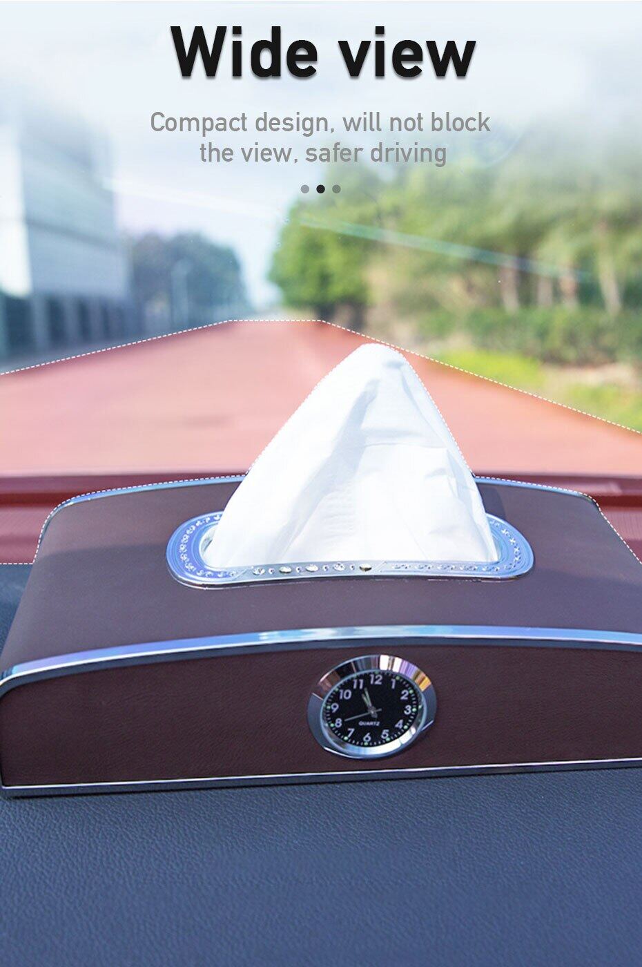 Jual Rmj Home Luxury Car Tissue Holder Microfiber Leather Napkin Holder