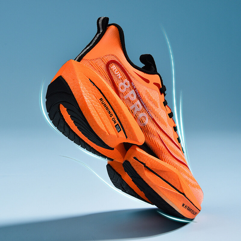 Helong Giày thể thao nam Giày tennis đôi đế dày chống trơn trượt Giày chạy bộ đệm cuộc đua Marathon tấm Carbon