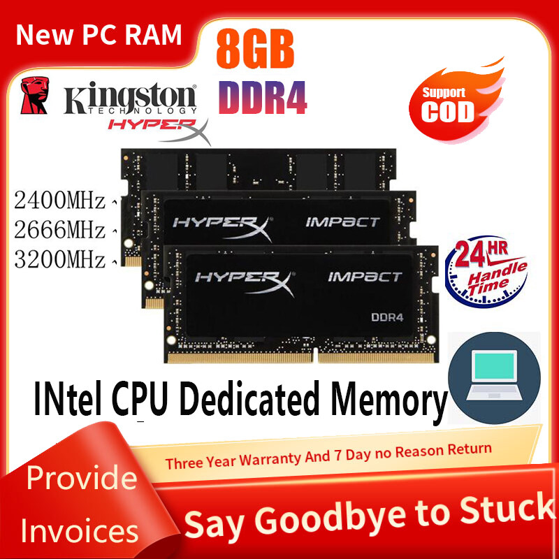 【Bảo hành 3 năm】Kingston HyperX Fury RAM DDR4 8GB 16GB 3200MHz 2666MHz 2400MHz CPU Intel dành riêng 