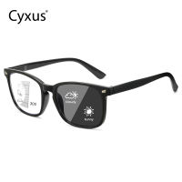 Cyxus แว่นตาสายตายาว ผู้ชาย ผู้หญิง แว่นตา อ่าน หนังสือ แว่นสายตา เปลี่ยนสี แว่นตากันแดด uv แว่นสายตายาว150auto Progressive multifocal reading glasses 2040（+1.0~+3.5）