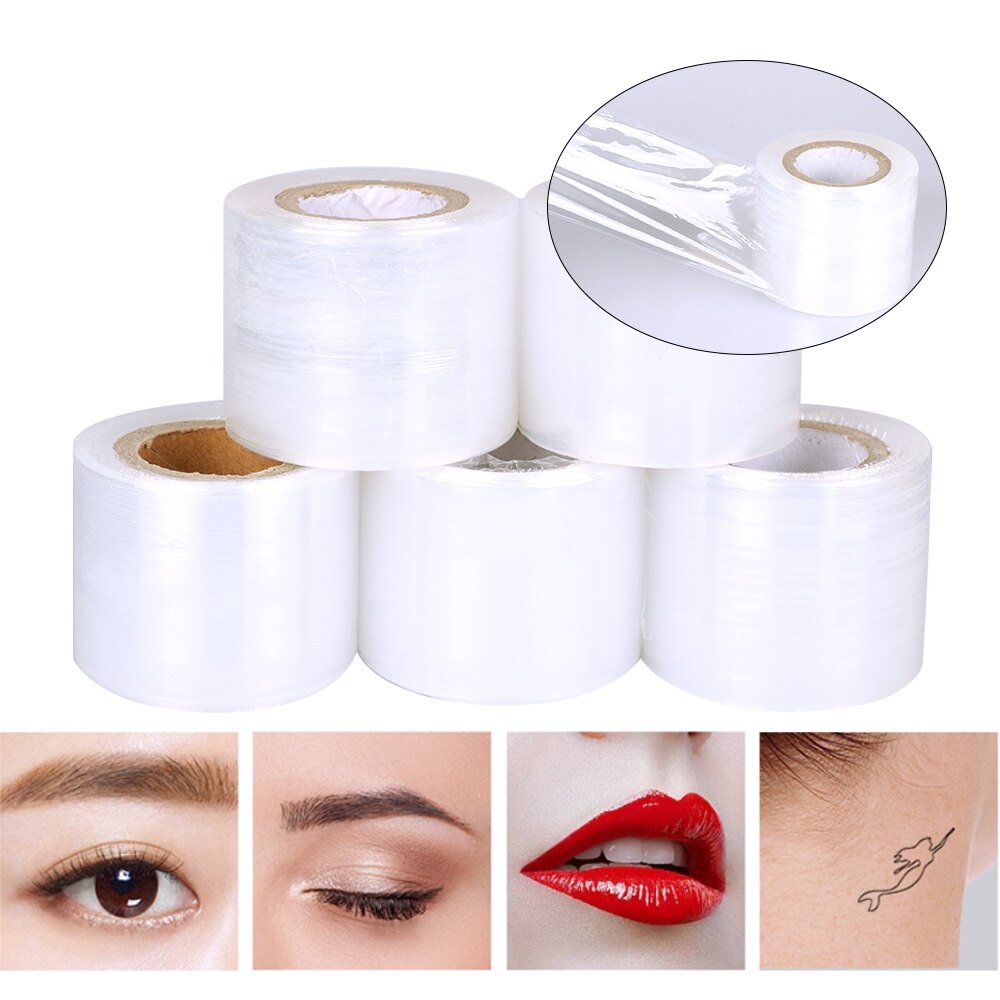 1 Cuộn Màng Hình Xăm Trong Suốt 40MM * 200M Vỏ Bọc Màng Bảo Quản Dụng Cụ Xăm Lông Mày Trang Điểm Vĩnh Viễn