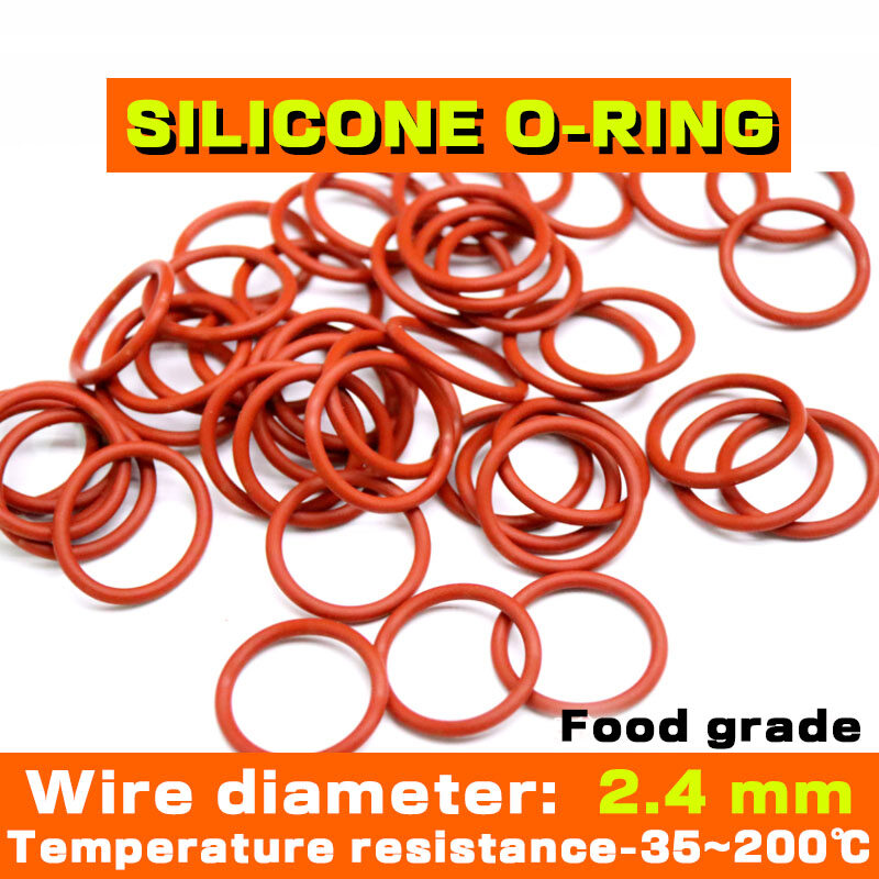 Đường Kính Ngoài 21-30Mm * Đường Kính Dây 2.4Mm Vòng Đệm Chữ O Bằng Silicon Cấp Thực Phẩm Chống Thấm Nước Và Chịu Nhiệt Độ Cao