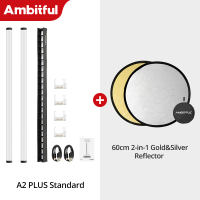 Ambitful 30W A2 Plus 2500K-8500K RGB Tube Light with Grid Full Color LED Video Stick Light Built-in 3300mAh Lithium Battery Control by APP For Studio Photography