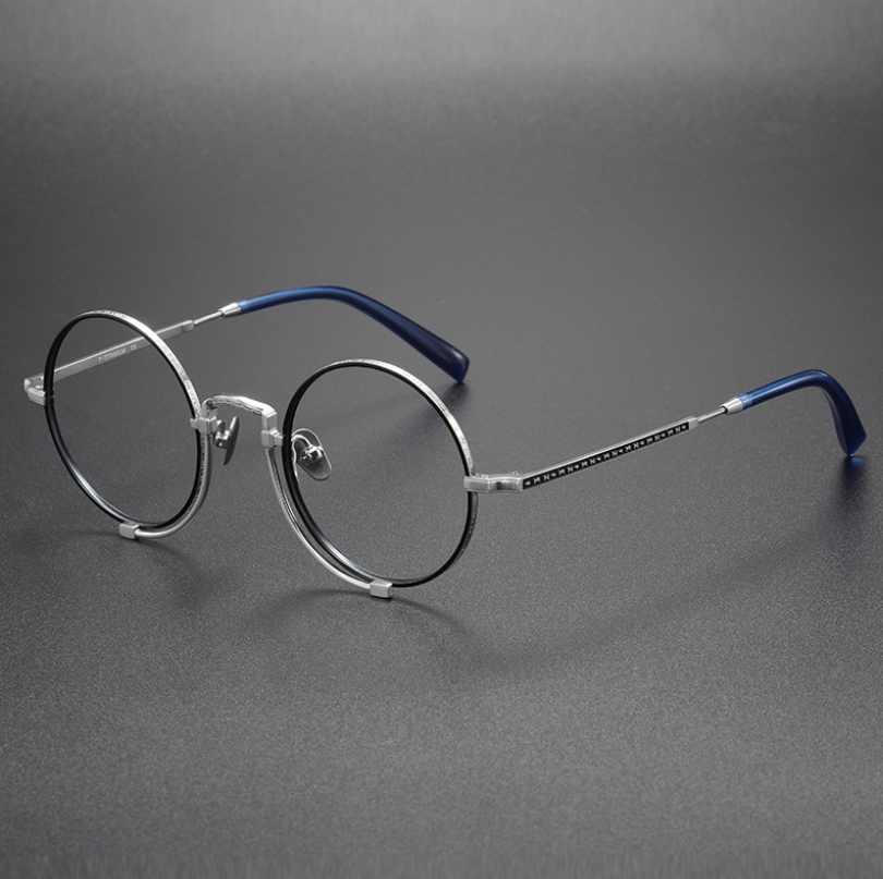 Round Frame Pure Titanium Eyeglasses Vintage Men Optical Eyewear Replaceable Lens Top Quality Retro Glasses Women Spectacle