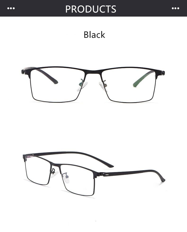 yimaruili kính mắt kim loại vuông thiết kế không vít siêu nhẹ gọng kính 6