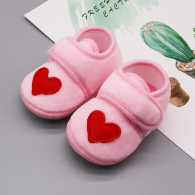 mmbaby Boys Girls Anti-Slip Heart Print Walking Autumn Winter Baby Shoes Toddler Soft Soled Sneakers 4 colors For 0-18 Months (2)