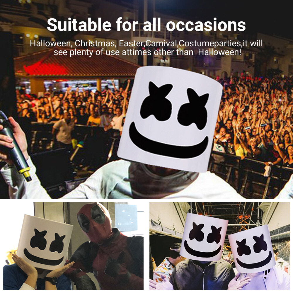 Marshmello Dj Marshmello Mask Cosplay Costume Accessory Helmet Party
