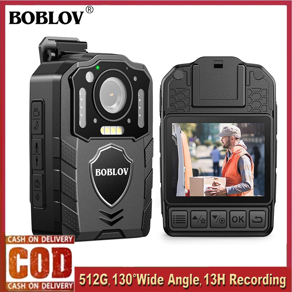 BOBLOV KJ25 2K máy ảnh đeo trên người, HD 1440p 128GB máy quay video 13hours quay Video Camera cảnh sát bodycam nhìn trong đêm Màu Đỏ la-ser nhanh chóng xác định vị trí Camera hành động để đi bộ đường dài, đi bộ, thực thi pháp luật