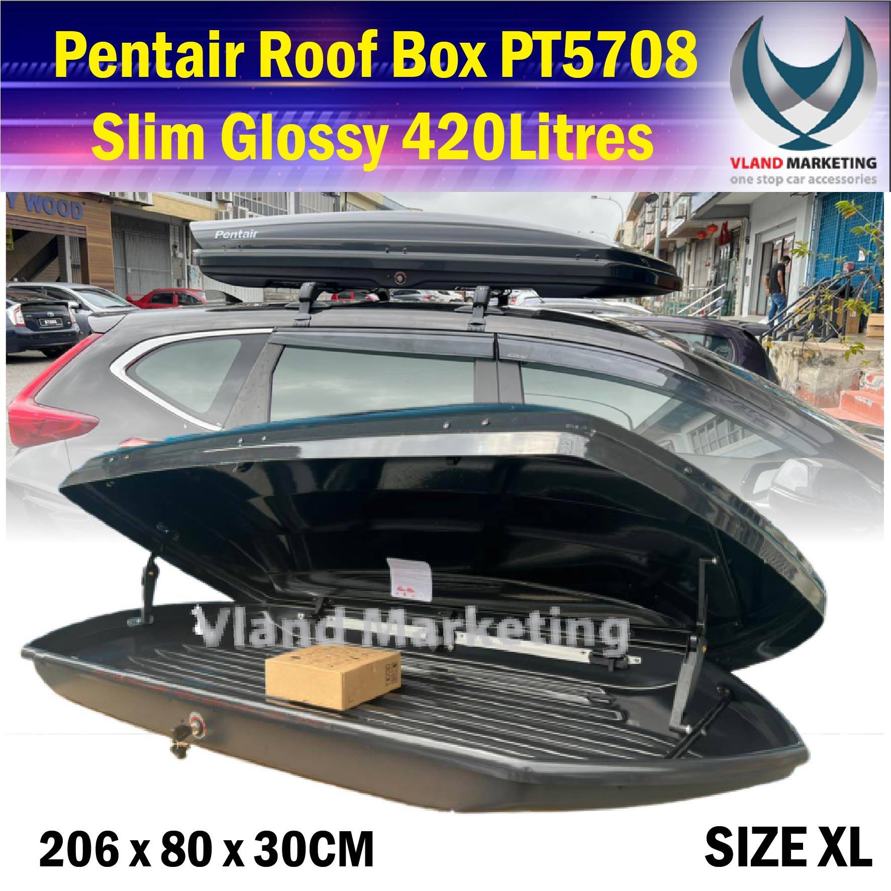 Pentair Smallest Roof Box Pentair Roofbox PT5708 Slim Glossy Roof