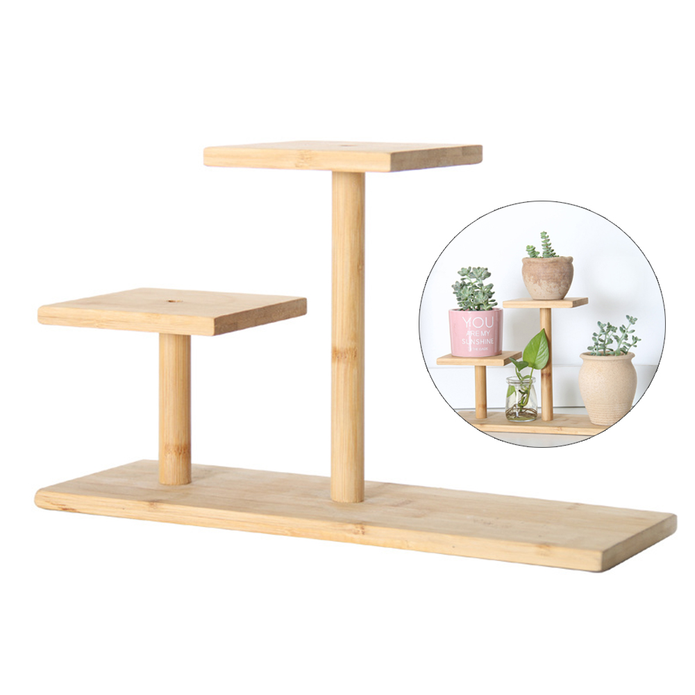 Fetrfewt Bamboo 3 Tier Plant Stand For Desk Flower Pot Holder Succulent Plants Bonsai Storage Display Rack For Home Office Patio Garden Corner Balcony Bedroom Lazada