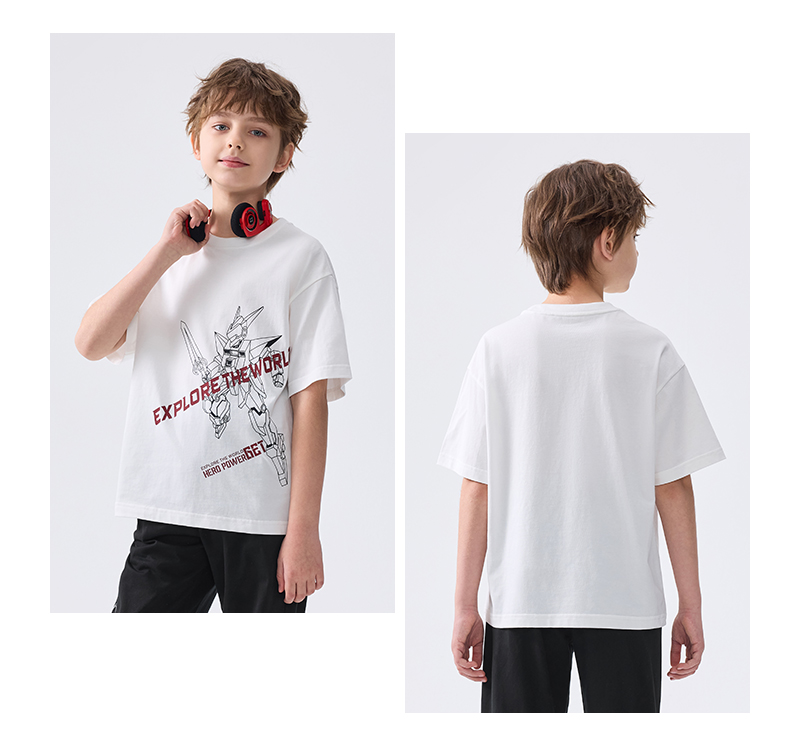 balabala Children Short Sleeve T-Shirt 2025 Summer New Quickdry Parentchild Inner Wear · v2