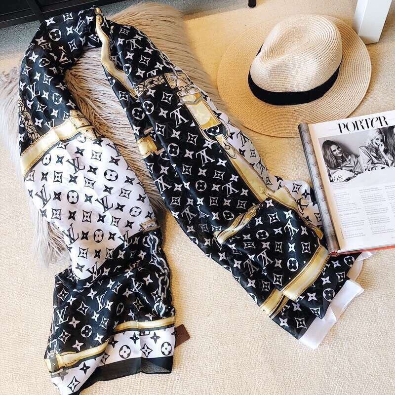 Khăn Lụa LV Chính Hãng Khăn Quàng Cổ Thời Trang Chất Lượng Cao Cho Nữ Khăn Trùm Đầu Khăn Choàng Nữ Khăn Lụa Thương Hiệu Sang Trọng