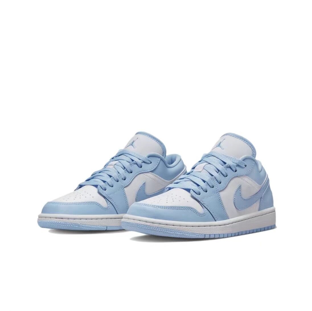 Giày thể thao nam Air Jordan1 Low "Aluminum" Retro Basketball Shoes Women's North Carolina Blue giày thể thao