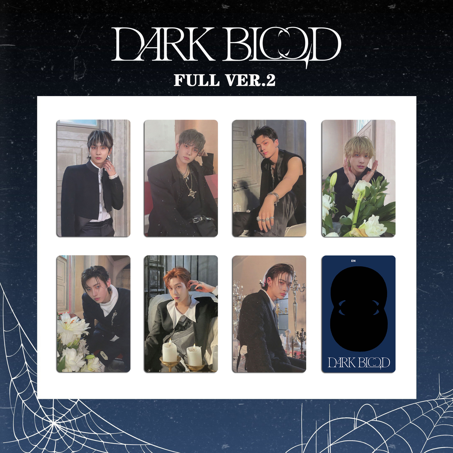 Enhypen Dark Blood HALF Concept Photocards – Sunghoon, Jake, Ni-ki