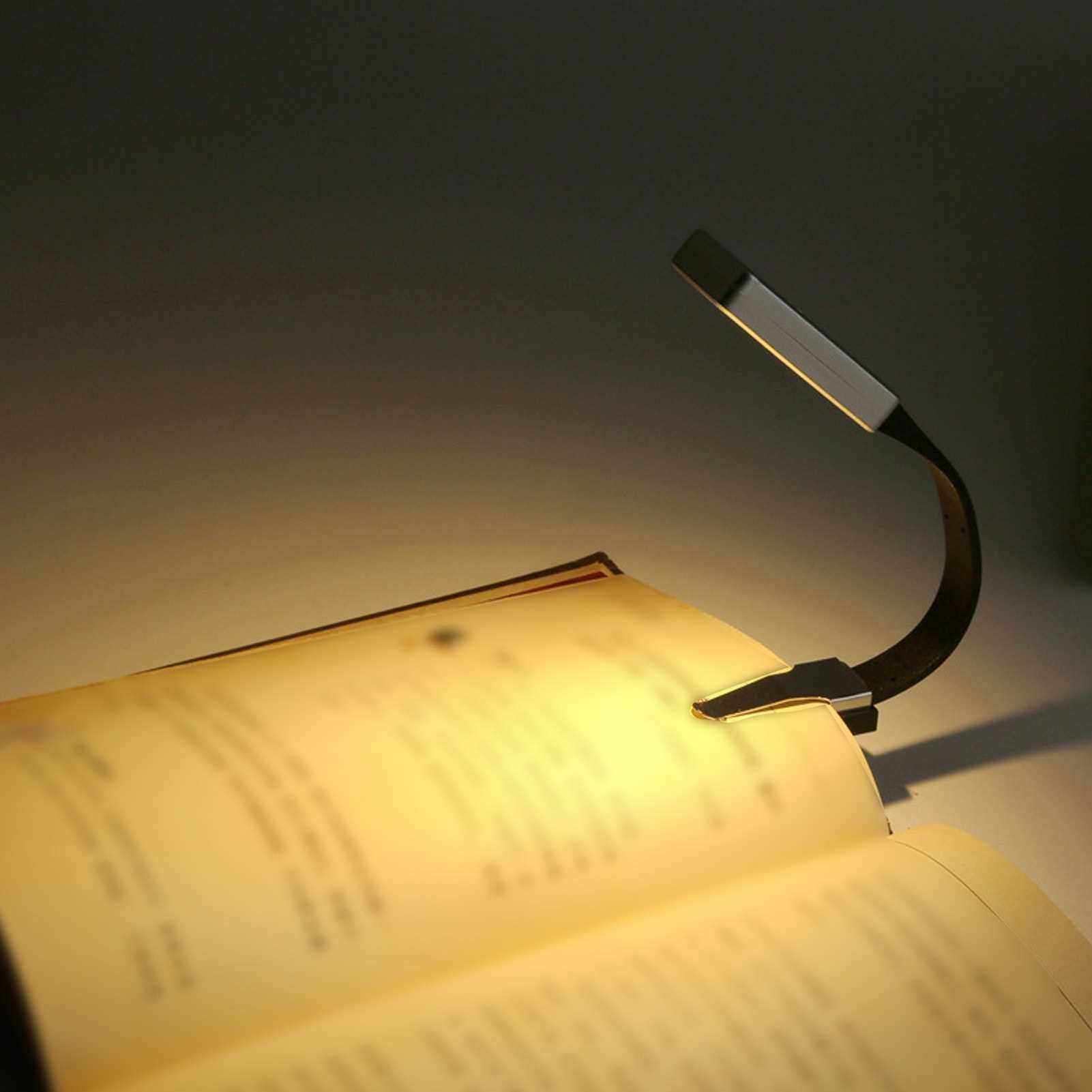 Led Rechargeable Clip on Book Light EyeCaring Flexible Bookmark