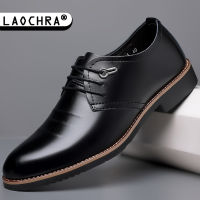 LAOCHRA Korean Leather Shoes For Men Business Black Shoes Fashion School Shoes For Men Boys Party Shoes Classic Dress Oxfords