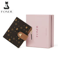 FOXER Women Wallet Exclusive Design Ladies Wallet PVC Artificial Leather Coin Purse Elegant  Short Wallet Ladies Card Holder