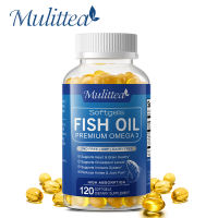 Mulittea Omega 3 Fish Oil 1000 mg Capsules For Brain Heart Joints Skin and Immune Support 120 Softgels