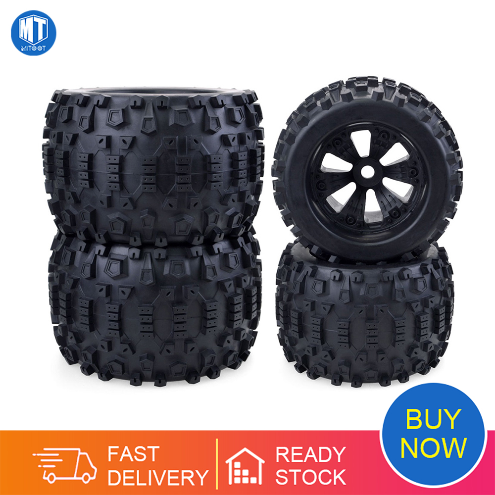 4 chiếc bộ vành bánh xe tải quái vật 170mm 165mm trục 17mm hex cho xe địa hình điều khiển từ xa 1/8 hpi redcat rovan savage