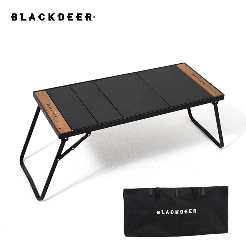 BLACKDEER Camping Folding Aluminum Alloy IGT Table Multifunctional Portable BBQ Grill Wood Table Outdoor Picnic Fishing ราคา 1,190 บาท*ส่งฟรี