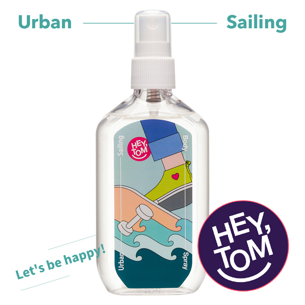 Gambar Hey Tom Urban Sailing Body Deodorant Spray 105ml Niche Fragrance Mist Unisex For Men Women