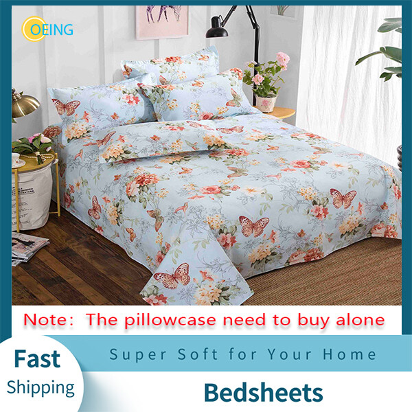 OEING 1Pc Sheet Bedding Flat Sheet Single Bed Sheet Superfine Fiber Soft Bed Sheets for Home Student Dormitory（The pillowcase need to buy alone） ราคา 101 บาท*ส่งฟรี