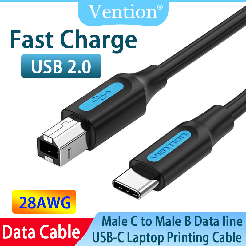 Vention USB C to USB Printer Cable USB Type B 2.0 Male to B male 2A cable