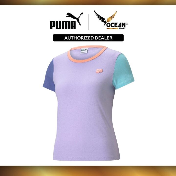 Puma Women Downtown Small Logo Tee Light Lavender 59965716