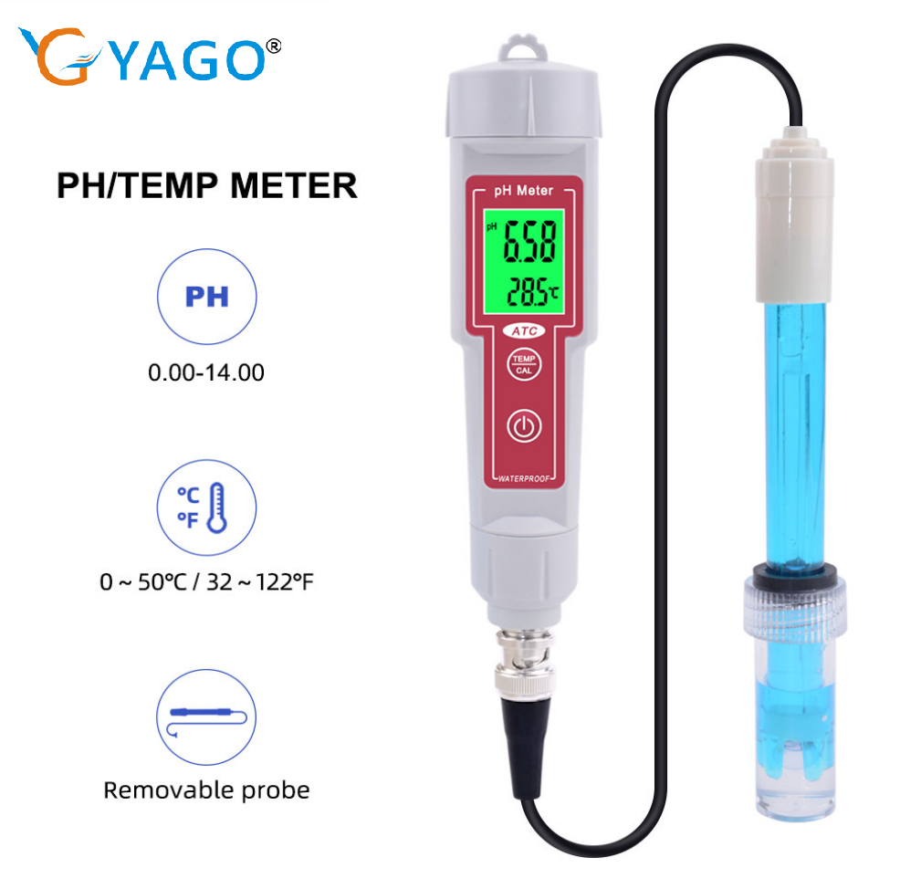 Rcyago Đồng hồ đo độ PH Máy kiểm tra chất lượng nước cho nước uống aquariums hydroponics hồ bơi