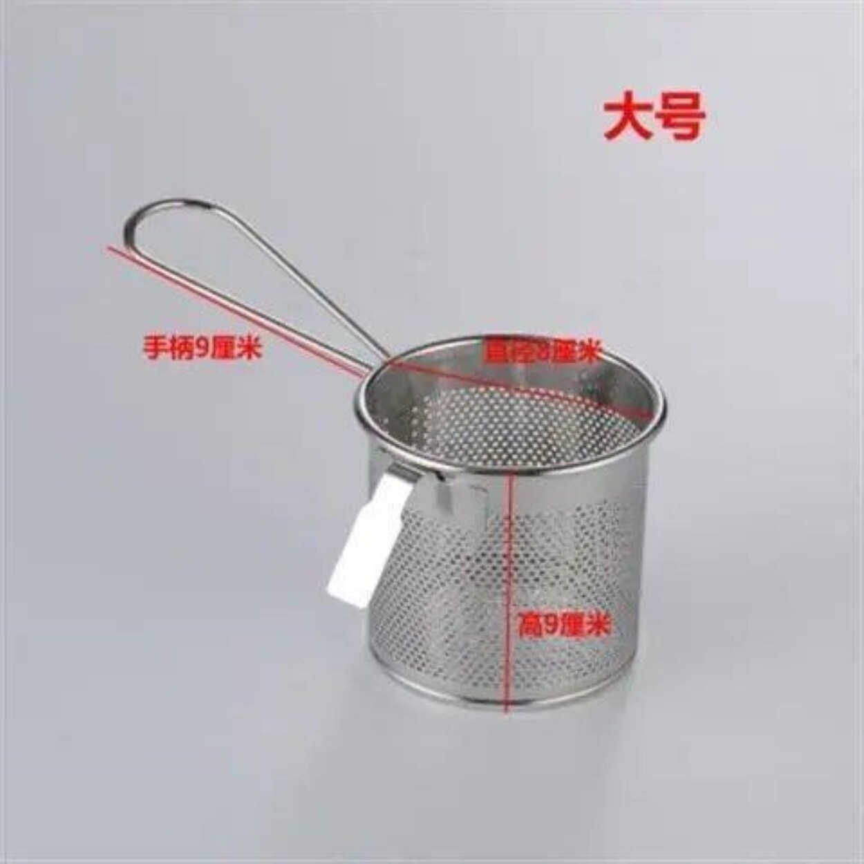 Gambar Stainless steel frying pan frying basket frying net punching colander strainer strainer cooking noodle noodle mesh rice noodle fence frying drain