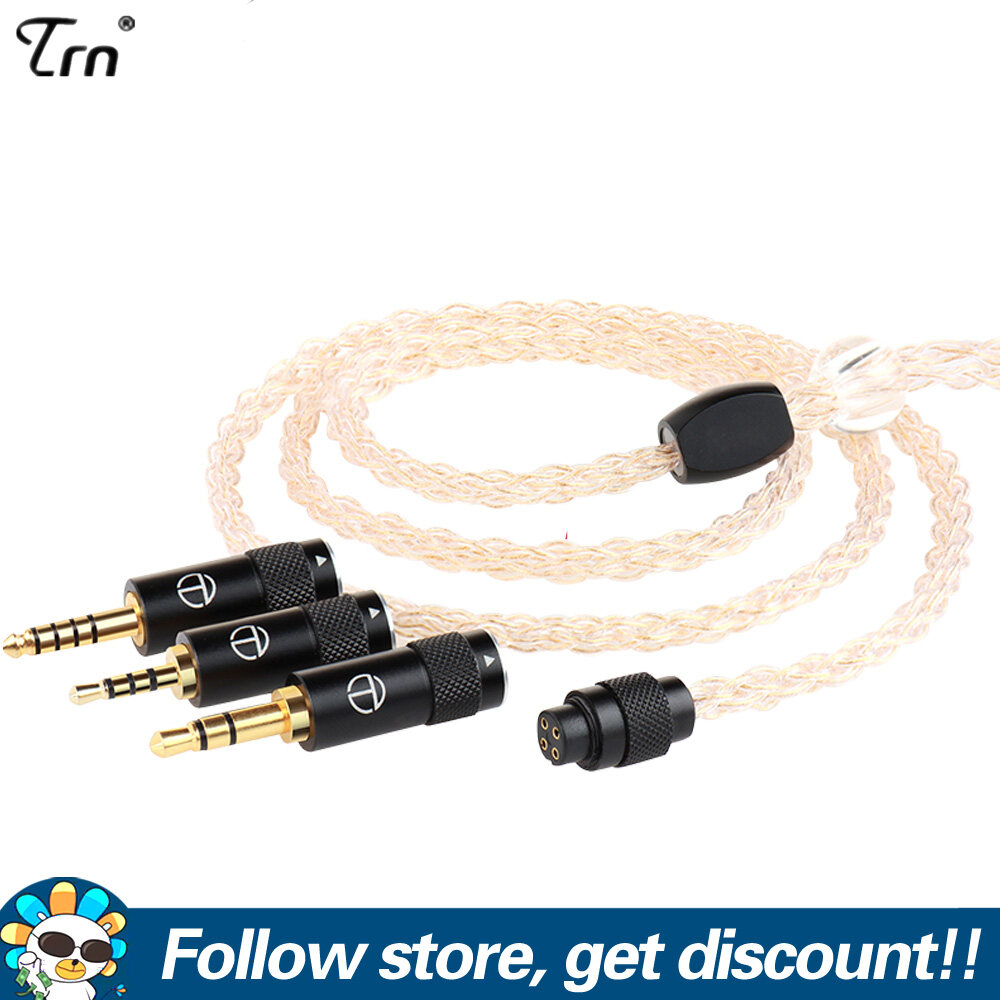 FAAEAL TRN TX Earphones Cable 8 Core Single Crystal Copper Upgrade Cable