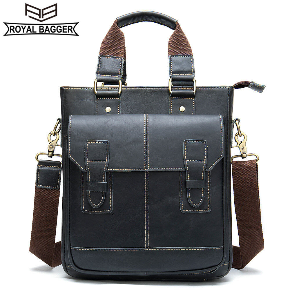 Royal Bagger Túi Đưa Thư Đeo Vai Cho Nam Da Bò Thật Túi Dây Đeo Thời Trang Túi Xách Cho Doanh Nhân Cặp Tài Liệu