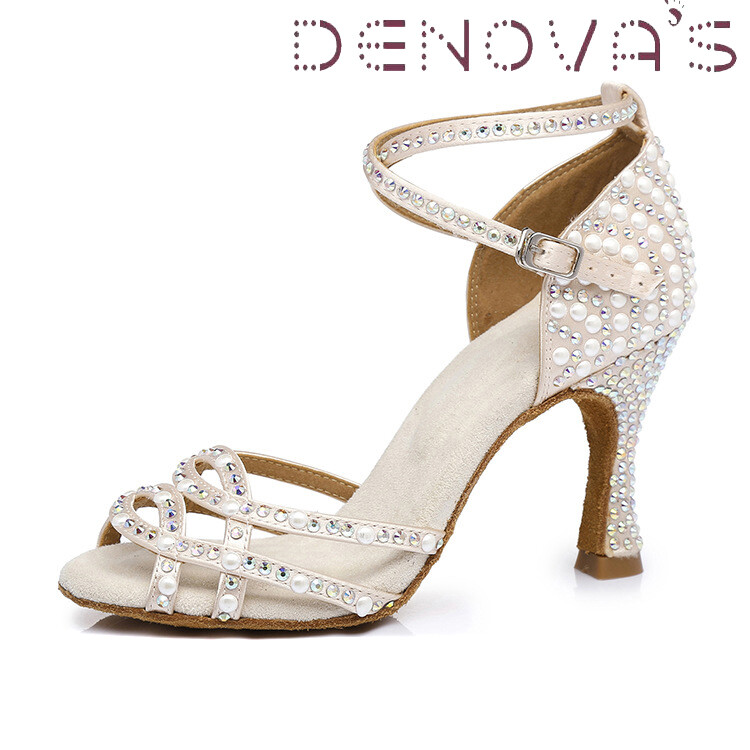 Denova's Women's Fashion High Heel Satin Cloth Dancing Sandal - ยี่ห้อ denova's ราคา 1,212 บาท*ส่งฟรี