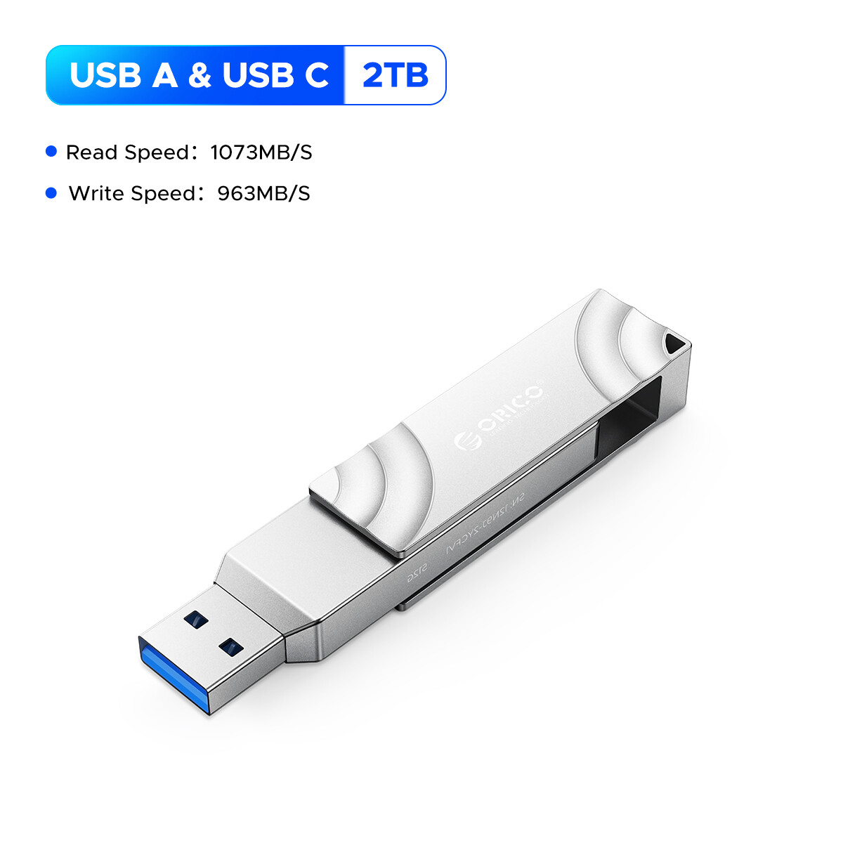 ORICO 1000 MB/giây 512GB 1TB 2TB Giao Diện Kép SSD Ổ cứng di động OTG Loại C Gen 2 USB C Bộ nhớ ổ đĩ