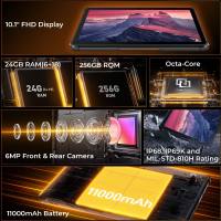 OUKITEL RT9 24GB+256GB 10.1inch FHD Display Tablets 1217BOX 93dB Speaker 10000mAh Battery 16MP Camera Tablet 4G Android 14
